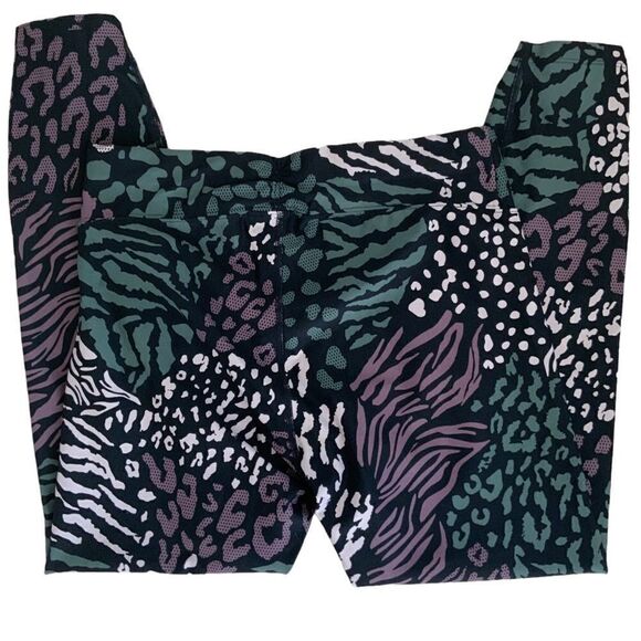 Calvin Klein Performance Leggings Capri Geometric Pattern Multi-Color Size M - Picture 4 of 9